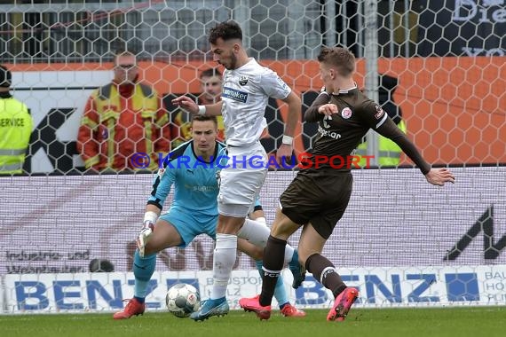 2. BL - 19/20 - SV Sandhausen vs. FC St. Pauli (© Kraichgausport / Loerz)