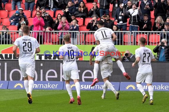 2. BL - 19/20 - SV Sandhausen vs. FC St. Pauli (© Kraichgausport / Loerz)