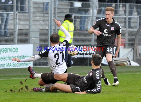 2. Bundesliga SV Sandhausen - FC St. Pauli im Hardtwaldstadion Sandhausen 07.02.2015 (© Kraichgausport / Loerz)