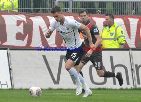 2. Fußball-Bundesliga SV 1916 Sandhausen - FC St. Pauli im  Hardtwaldstadion Sandhausen 05.04.2014 (© Kraichgausport / Loerz)
