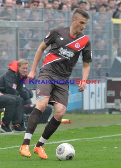 2. Fußball-Bundesliga SV 1916 Sandhausen - FC St. Pauli im  Hardtwaldstadion Sandhausen 05.04.2014 (© Kraichgausport / Loerz)