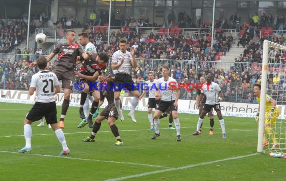 2. Fußball-Bundesliga SV 1916 Sandhausen - FC St. Pauli im  Hardtwaldstadion Sandhausen 05.04.2014 (© Kraichgausport / Loerz)