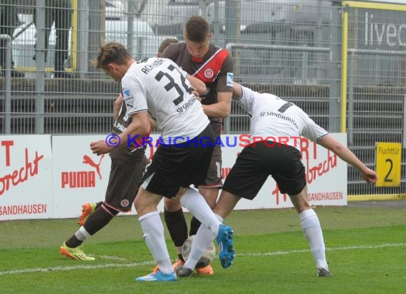 2. Fußball-Bundesliga SV 1916 Sandhausen - FC St. Pauli im  Hardtwaldstadion Sandhausen 05.04.2014 (© Kraichgausport / Loerz)