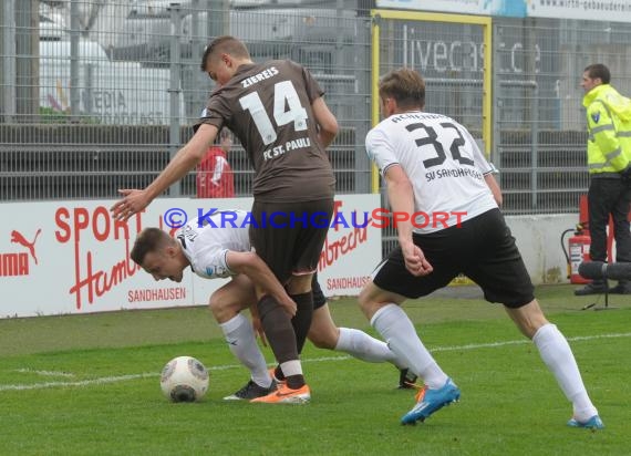 2. Fußball-Bundesliga SV 1916 Sandhausen - FC St. Pauli im  Hardtwaldstadion Sandhausen 05.04.2014 (© Kraichgausport / Loerz)