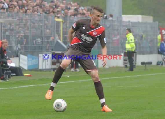 2. Fußball-Bundesliga SV 1916 Sandhausen - FC St. Pauli im  Hardtwaldstadion Sandhausen 05.04.2014 (© Kraichgausport / Loerz)