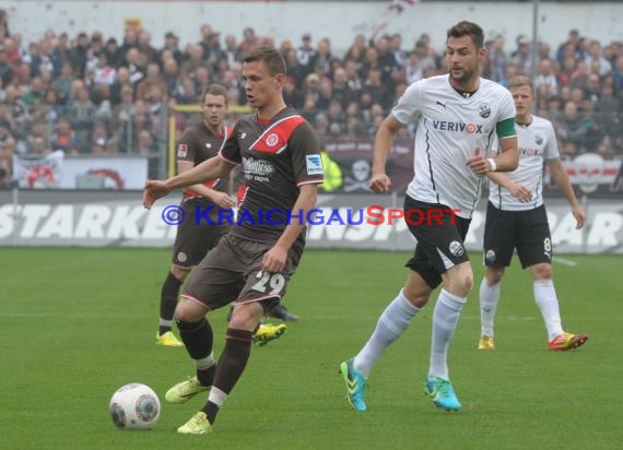 2. Fußball-Bundesliga SV 1916 Sandhausen - FC St. Pauli im  Hardtwaldstadion Sandhausen 05.04.2014 (© Kraichgausport / Loerz)