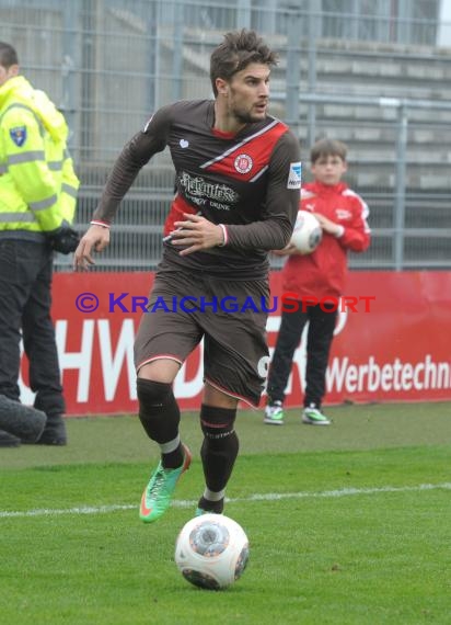 2. Fußball-Bundesliga SV 1916 Sandhausen - FC St. Pauli im  Hardtwaldstadion Sandhausen 05.04.2014 (© Kraichgausport / Loerz)