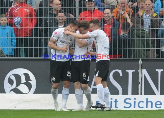2. Fußball-Bundesliga SV 1916 Sandhausen - FC St. Pauli im  Hardtwaldstadion Sandhausen 05.04.2014 (© Kraichgausport / Loerz)
