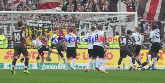 2. Fußball-Bundesliga SV 1916 Sandhausen - FC St. Pauli im  Hardtwaldstadion Sandhausen 05.04.2014 (© Kraichgausport / Loerz)