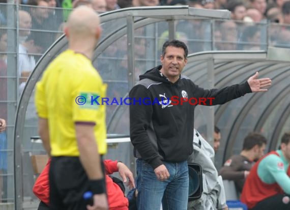 2. Fußball-Bundesliga SV 1916 Sandhausen - FC St. Pauli im  Hardtwaldstadion Sandhausen 05.04.2014 (© Kraichgausport / Loerz)
