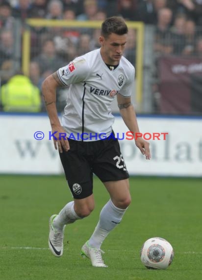 2. Fußball-Bundesliga SV 1916 Sandhausen - FC St. Pauli im  Hardtwaldstadion Sandhausen 05.04.2014 (© Kraichgausport / Loerz)