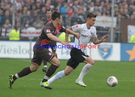 2. Fußball-Bundesliga SV 1916 Sandhausen - FC St. Pauli im  Hardtwaldstadion Sandhausen 05.04.2014 (© Kraichgausport / Loerz)