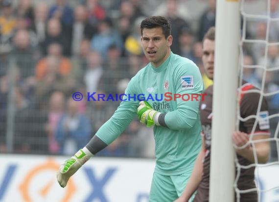 2. Fußball-Bundesliga SV 1916 Sandhausen - FC St. Pauli im  Hardtwaldstadion Sandhausen 05.04.2014 (© Kraichgausport / Loerz)