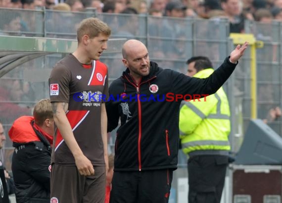2. Fußball-Bundesliga SV 1916 Sandhausen - FC St. Pauli im  Hardtwaldstadion Sandhausen 05.04.2014 (© Kraichgausport / Loerz)