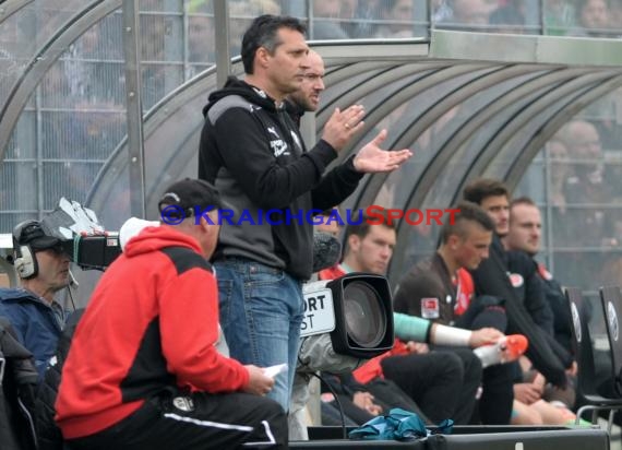 2. Fußball-Bundesliga SV 1916 Sandhausen - FC St. Pauli im  Hardtwaldstadion Sandhausen 05.04.2014 (© Kraichgausport / Loerz)