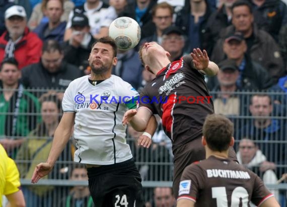 2. Fußball-Bundesliga SV 1916 Sandhausen - FC St. Pauli im  Hardtwaldstadion Sandhausen 05.04.2014 (© Kraichgausport / Loerz)