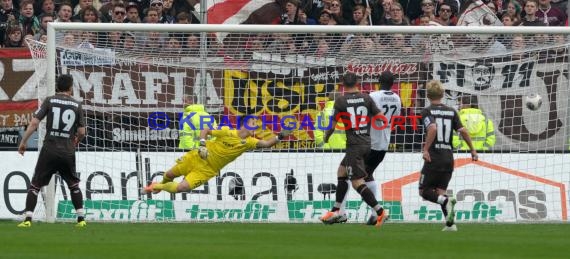 2. Fußball-Bundesliga SV 1916 Sandhausen - FC St. Pauli im  Hardtwaldstadion Sandhausen 05.04.2014 (© Kraichgausport / Loerz)