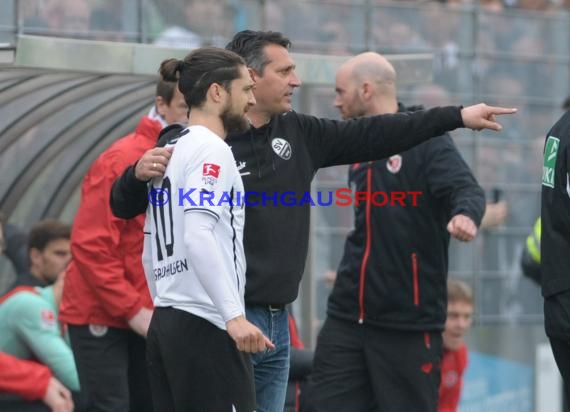 2. Fußball-Bundesliga SV 1916 Sandhausen - FC St. Pauli im  Hardtwaldstadion Sandhausen 05.04.2014 (© Kraichgausport / Loerz)