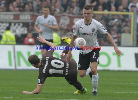 2. Fußball-Bundesliga SV 1916 Sandhausen - FC St. Pauli im  Hardtwaldstadion Sandhausen 05.04.2014 (© Kraichgausport / Loerz)