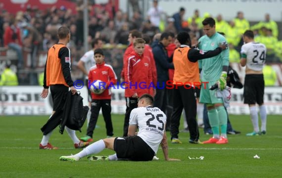2. Fußball-Bundesliga SV 1916 Sandhausen - FC St. Pauli im  Hardtwaldstadion Sandhausen 05.04.2014 (© Kraichgausport / Loerz)