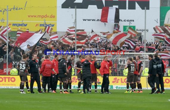 2. Fußball-Bundesliga SV 1916 Sandhausen - FC St. Pauli im  Hardtwaldstadion Sandhausen 05.04.2014 (© Kraichgausport / Loerz)