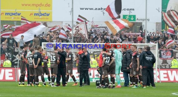 2. Fußball-Bundesliga SV 1916 Sandhausen - FC St. Pauli im  Hardtwaldstadion Sandhausen 05.04.2014 (© Kraichgausport / Loerz)