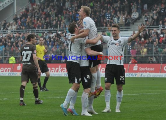 2. Fußball-Bundesliga SV 1916 Sandhausen - FC St. Pauli im  Hardtwaldstadion Sandhausen 05.04.2014 (© Kraichgausport / Loerz)