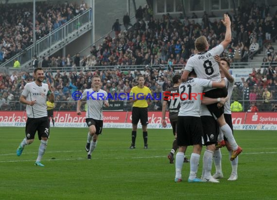 2. Fußball-Bundesliga SV 1916 Sandhausen - FC St. Pauli im  Hardtwaldstadion Sandhausen 05.04.2014 (© Kraichgausport / Loerz)
