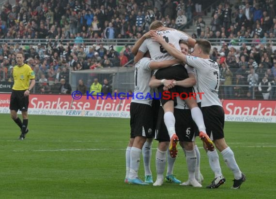 2. Fußball-Bundesliga SV 1916 Sandhausen - FC St. Pauli im  Hardtwaldstadion Sandhausen 05.04.2014 (© Kraichgausport / Loerz)