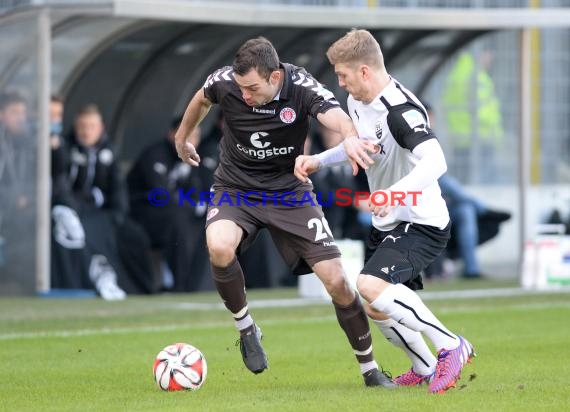 2. Bundesliga SV Sandhausen - FC St. Pauli im Hardtwaldstadion Sandhausen 07.02.2015 (© Kraichgausport / Loerz)