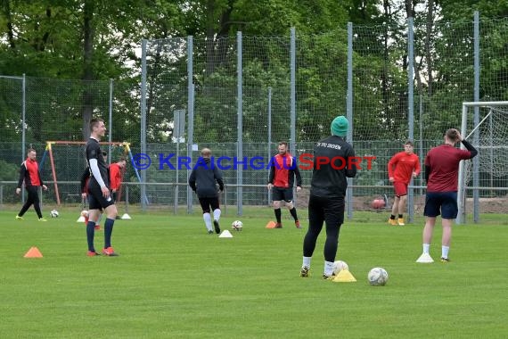 1. Training des FC Weiler in 2021 nach dem Lockdown (© Kraichgausport / Loerz)