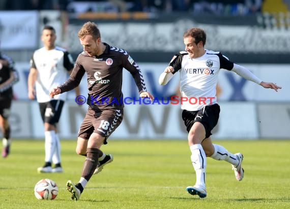2. Bundesliga SV Sandhausen - FC St. Pauli im Hardtwaldstadion Sandhausen 07.02.2015 (© Kraichgausport / Loerz)