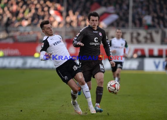 2. Bundesliga SV Sandhausen - FC St. Pauli im Hardtwaldstadion Sandhausen 07.02.2015 (© Kraichgausport / Loerz)