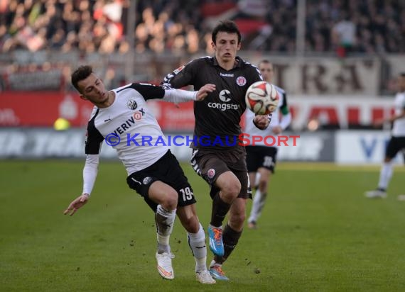 2. Bundesliga SV Sandhausen - FC St. Pauli im Hardtwaldstadion Sandhausen 07.02.2015 (© Kraichgausport / Loerz)